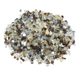Fire Glass, 10 LBS / 4.5 KG High-Temperature Resistant Fireplace Rocks, 1/2-Inch / 12.7 mm Reflective Firepit Glass Rock