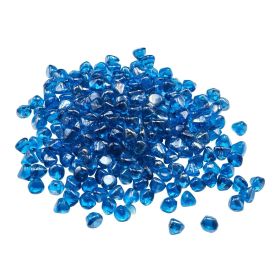 Fire Glass, 10LBS / 4.5KG High-Temperature Resistant Fireplace Rocks, 1 Inch / 25.4 mm Reflective Firepit Glass Diamond Beads