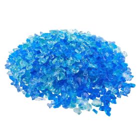 Fire Glass, 10 LBS / 4.5 KG Fireplace Rocks, 3/4-Inch / 19.05 mm Reflective Firepit Glass Rock, High Luster Stone Landscaping for Fire Pit Table