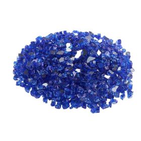 Fire Glass, 10LBS / 4.5KG High-Temperature Resistant Fireplace Rocks, 1/2-Inch / 12.7 mm Reflective & Smokeless Firepit Glass Rock (Default: Default)
